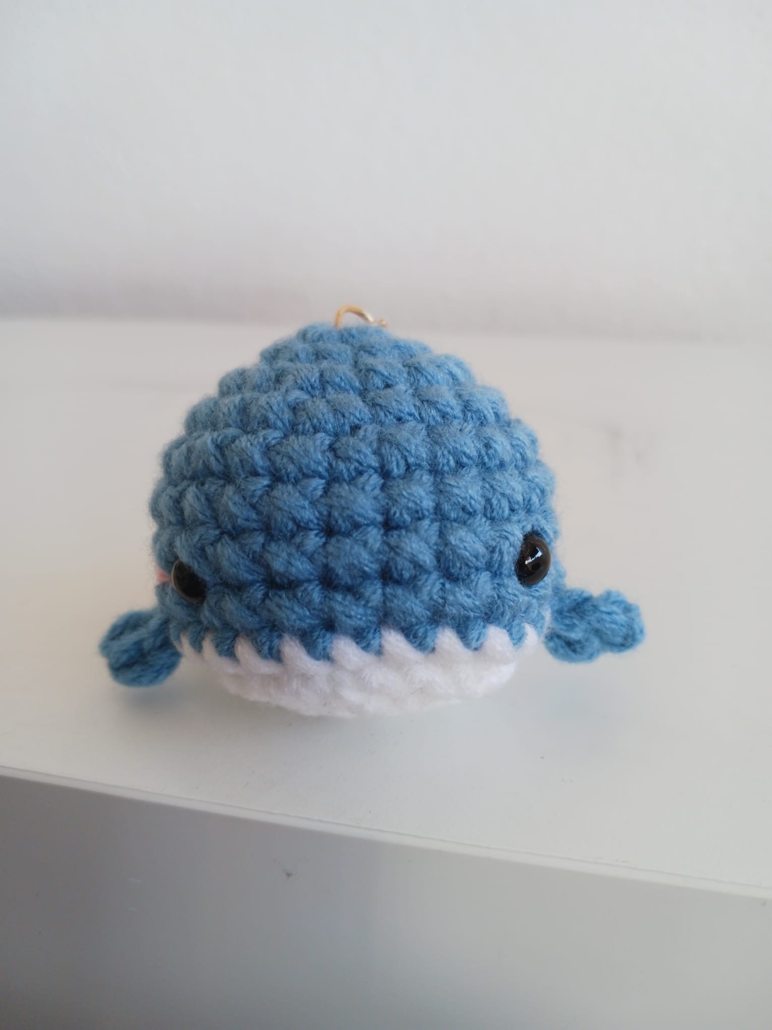 Porta Chaves , Baleia  de crochê azul, fabrico próprio  2