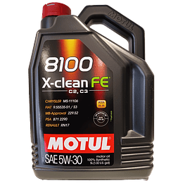 Óleo Motul 8100 X-Clean FE C2.C3   5W30  5L