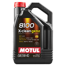 Óleo MOTUL 8100 X-CLEAN GEN2 5W-40  5L
