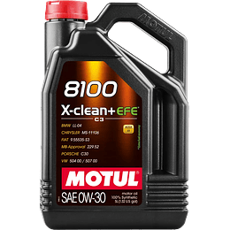 Óleo MOTUL 8100 X-CLEAN+ EFE 0W-30  5L
