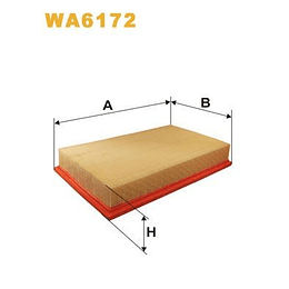 Filtro de ar Wix WA6172 (compatível mahle LX95)