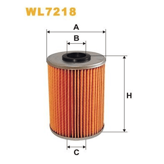 Filtro de óleo wix WL7218 (compatível mahle OX151D)