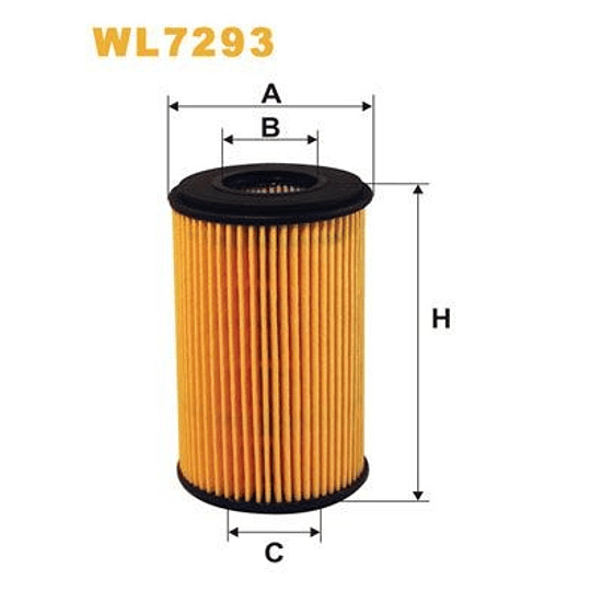 Filtro de óleo wix WL7293 ( compatível mahle WL7293)