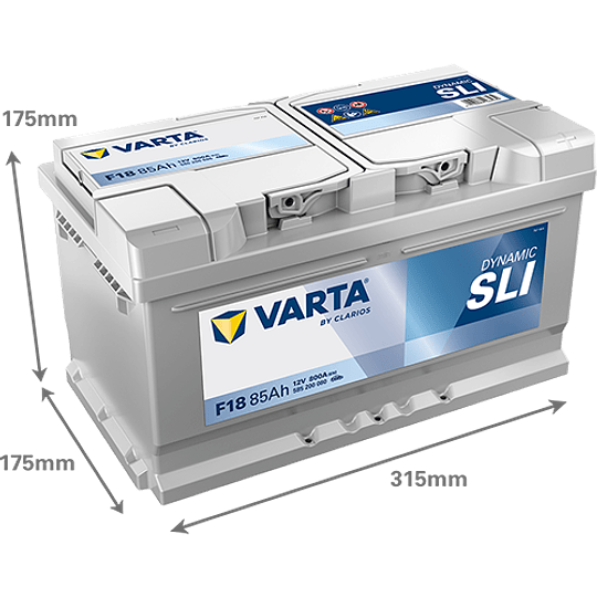 Bateria Varta 85AH   800A