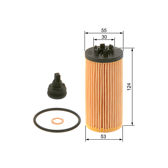 Filtro de óleo Bosch F026407277 (compatível mahle ox1238D)