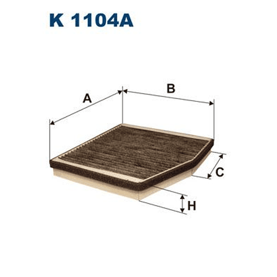 Filtro de habitáculo Filtron K1104A ( compatível mahle LAK124)