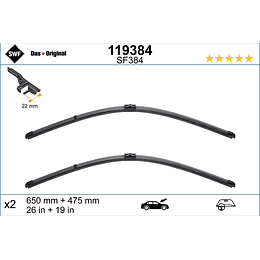  Escova do limpa-vidros 650mm/475mm