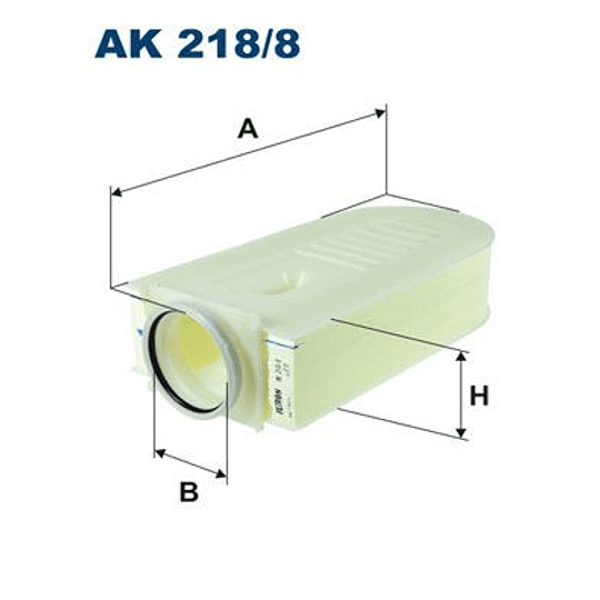 Filtro de ar AK218/8 (compatível mahle  LX1686/1)