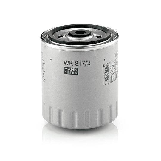 Filtro de combustível Mann Filter WK817/3X  (compatível mahle KC63/1D)