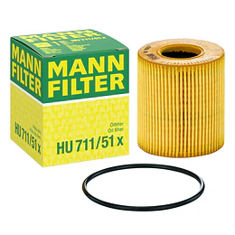 Filtro de óleo Mann Filter HU711/51X (compatível mahle ox339/2D)
