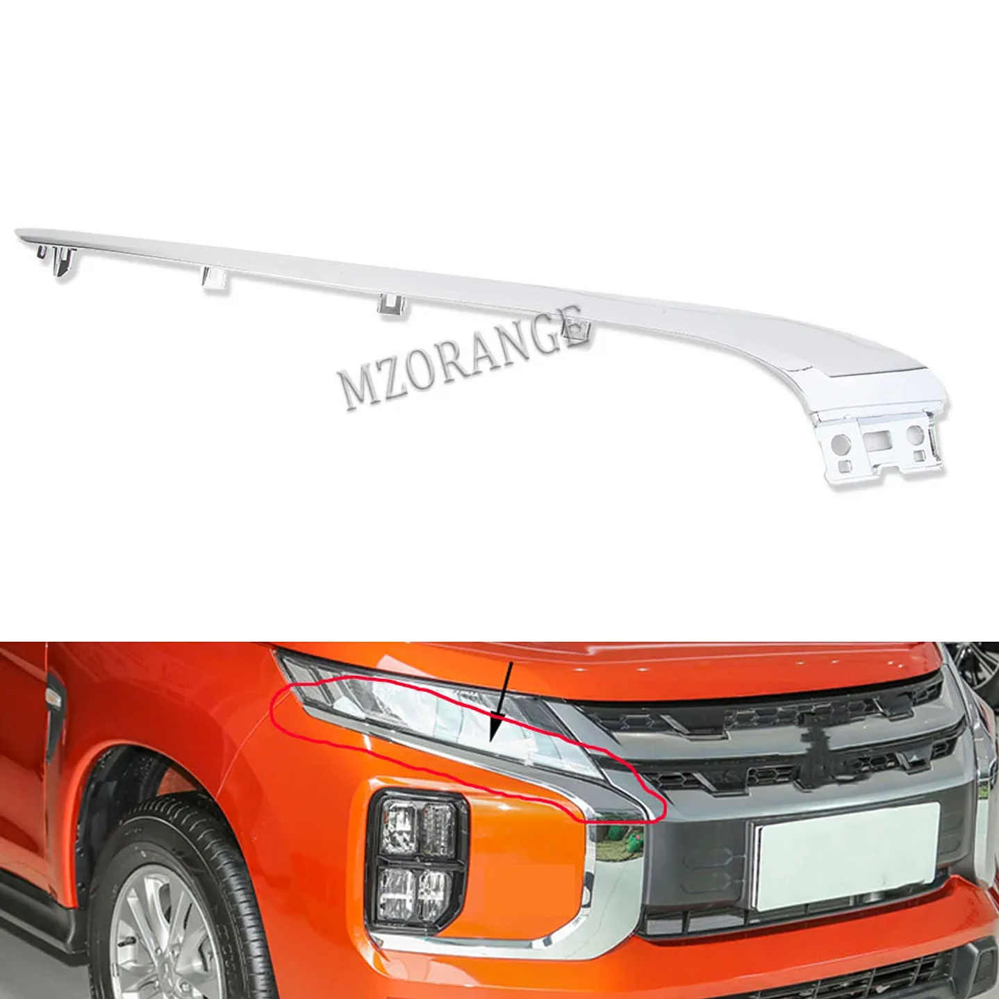 Biseles cromados para Mitsubishi ASX 2020+ 11