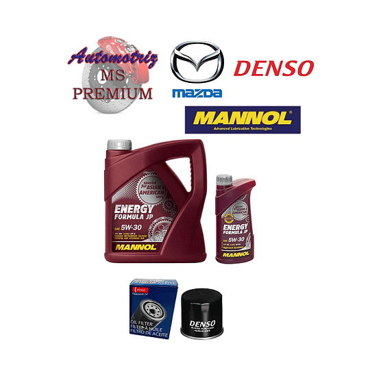 Kit de aceite Mazda 3 1.6 Mannol JP 5W30 + Filtro Denso