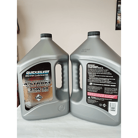 Aceite de Motor Marino De Alto Rendimiento SAE 25W-50 Quicksilver  Marine Lubricants High Performance 4 Stroke Marine Engine OIL  Syunthetic Blend.