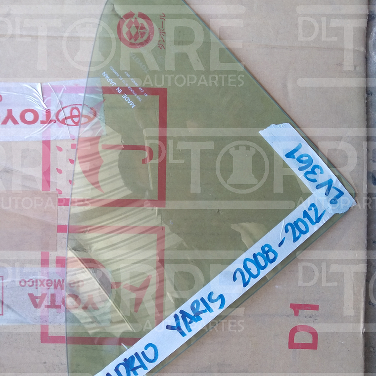 Vidrio toyota yaris izq  2007-2016 1