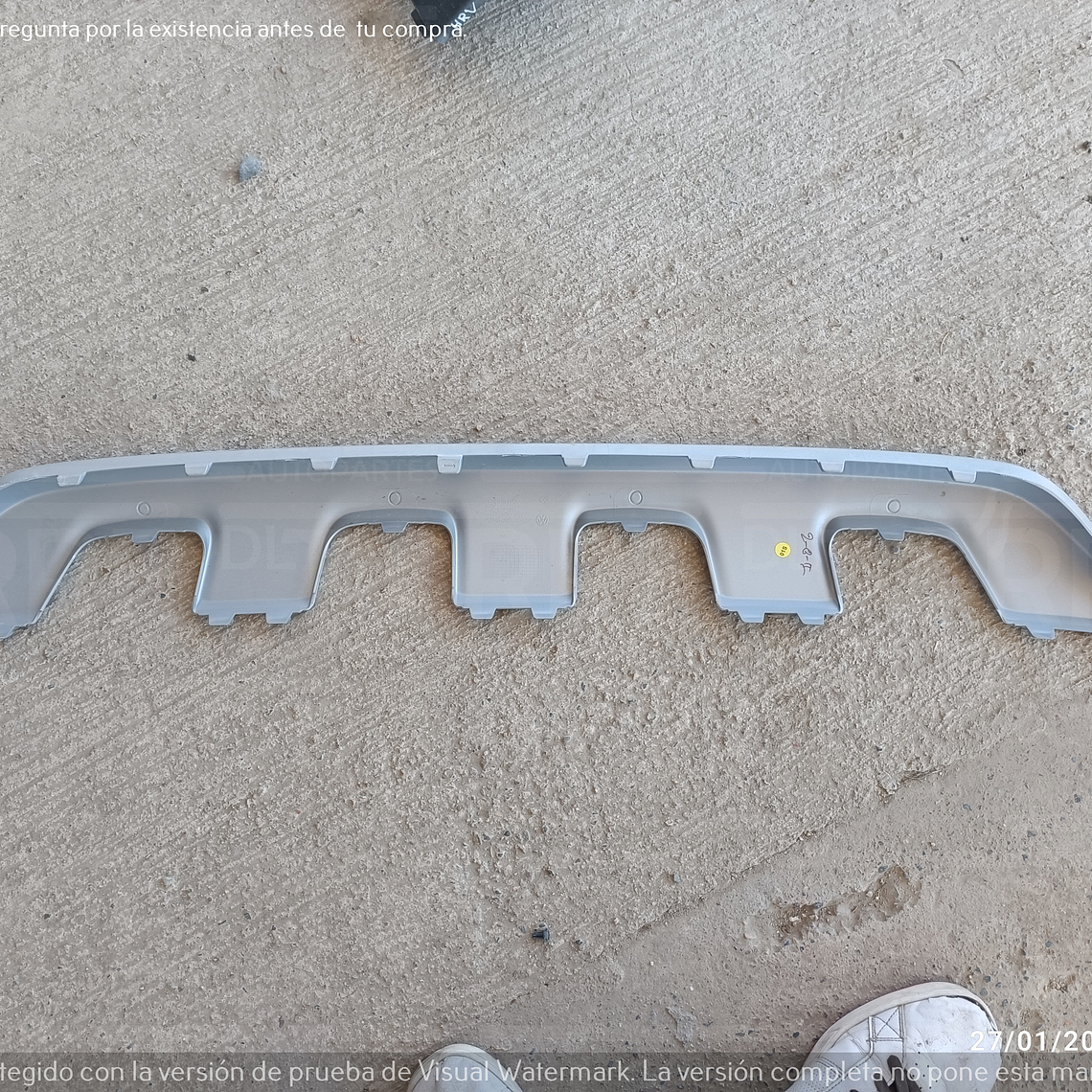 Moldura de fascia de VW T-Cross cent, tras, inf, 2018-2023 2