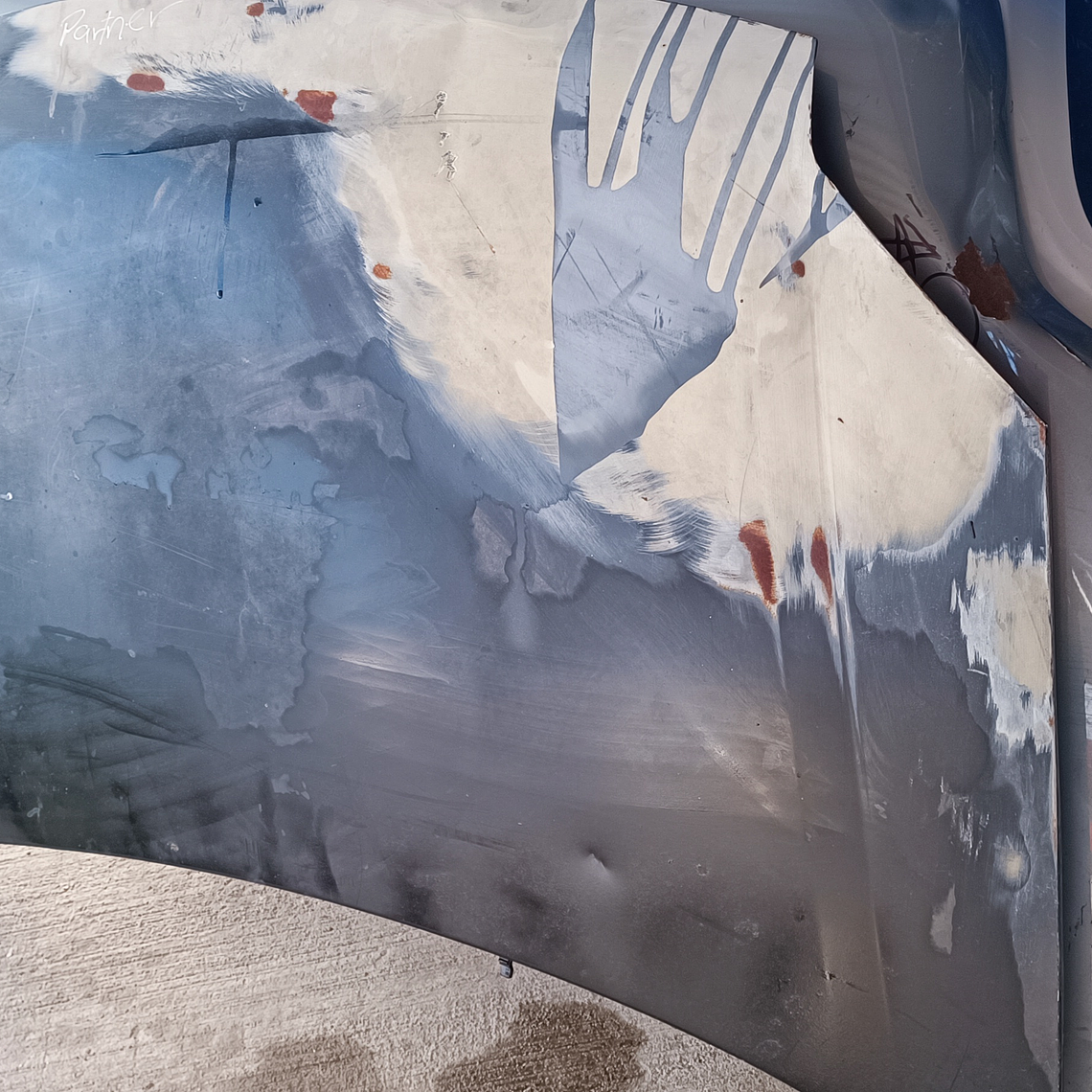 Cofre de Renault Partner central, delantero, exterior, superior, 2007-2011 5