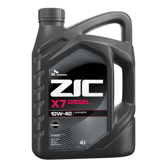 Aceite Para Motor Zic 10w40 X7 Sintetico Ci-4/sl Ben/dies 4l 1