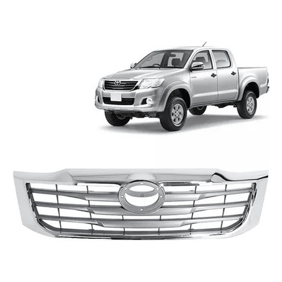 Mascara Hilux 2012-2015 Gris Borde Cromado Kun25 Kun35  2