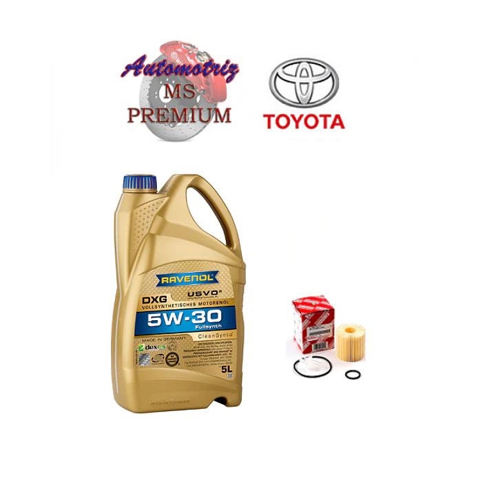 Kit mantención Toyota Rav4 5w30 Aceite Ravenol DXG + Filtro original