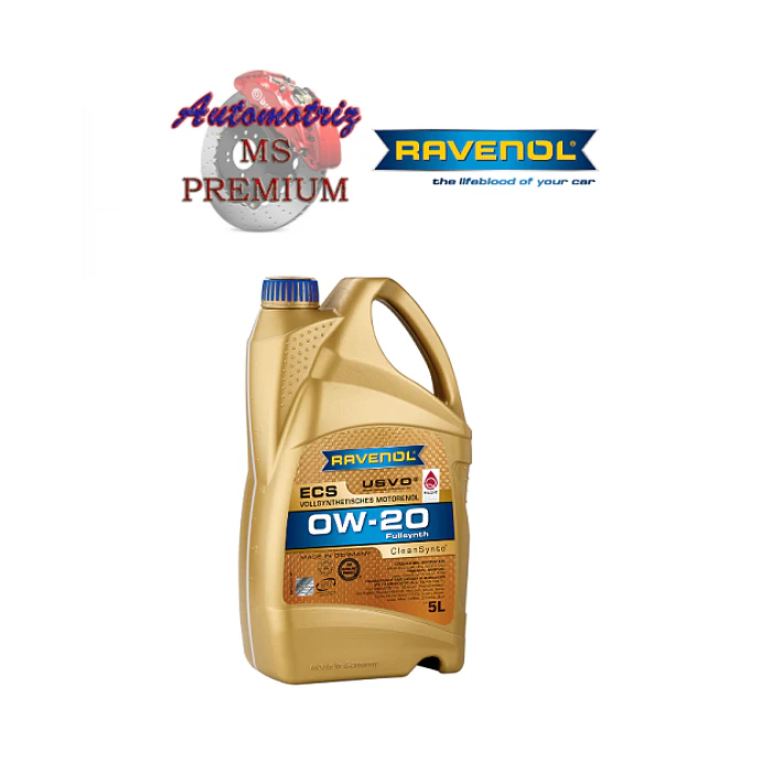 Aceite Ravenol 0W20 Full Sintético 5 Lts LEXUS
