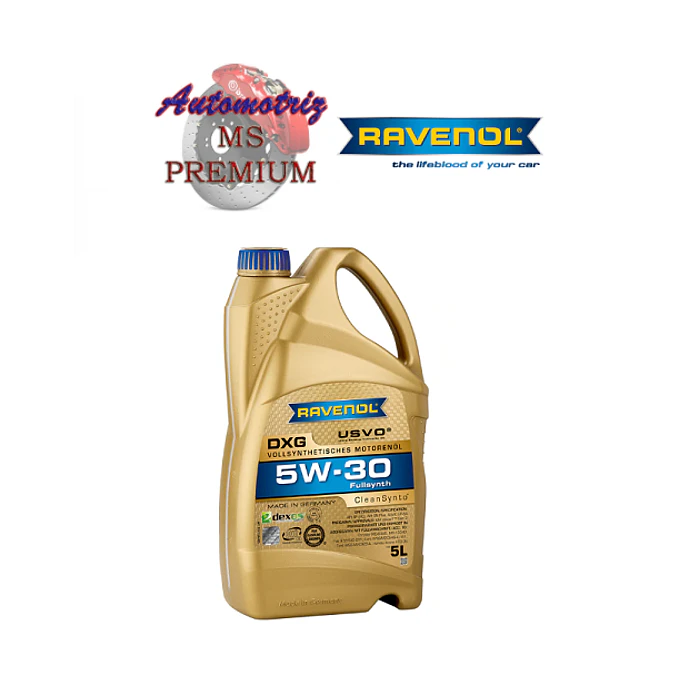 Aceite Ravenol 5W30 Full Sintético DXG 5 Lts