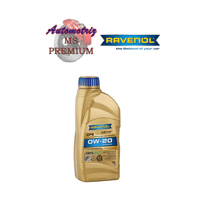 Aceite Ravenol DFE 0W20 Full Sintético 1 Lt