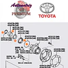 Kit reparación rodamiento masa trasero Original 4Runner FJ Prado 2005-2019 1