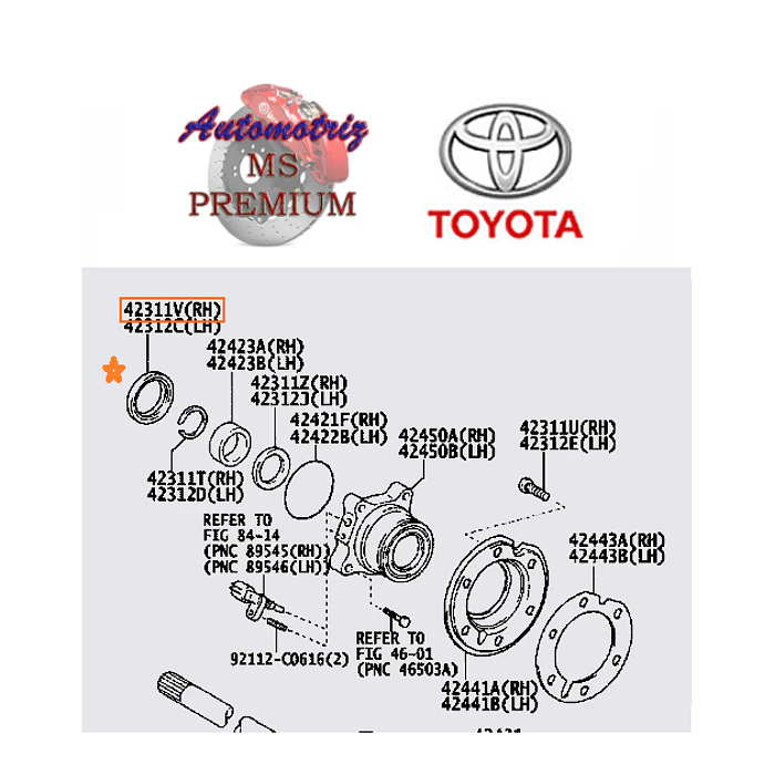 Retén trasero Original 4Runner FJ Prado 2005-2019