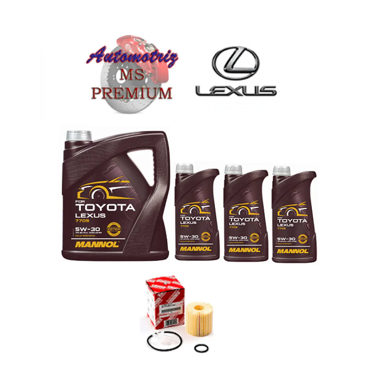 Kit de mantención Lexus GS300 Mannol 5W30 + filtro original