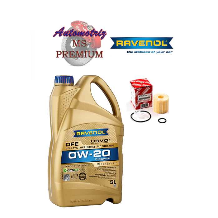 Kit mantención Lexus UX200 UX250H Ravenol DFE 0W20 + Filtro original