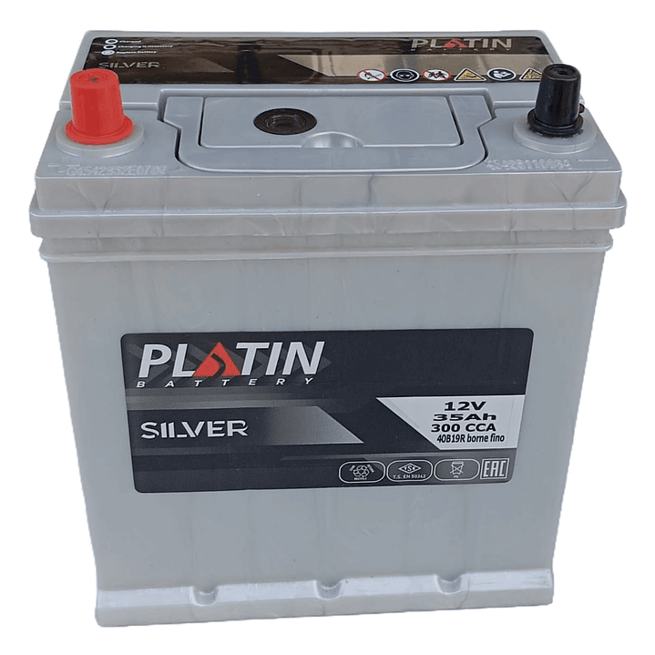 Bateria De Auto Platin 35 Ah Positivo IZQUIERDO Bornes Fino 1