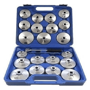 Saca Filtro Tipo Copas 23 Piezas – Juego Profesional para Toyota, Nissan, BMW, Ford y más