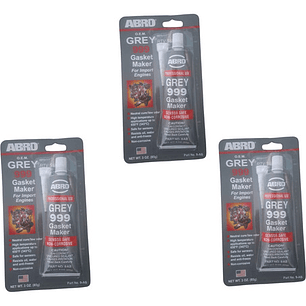 Silicona Gris ABRO Alta Temperatura x3 unidades