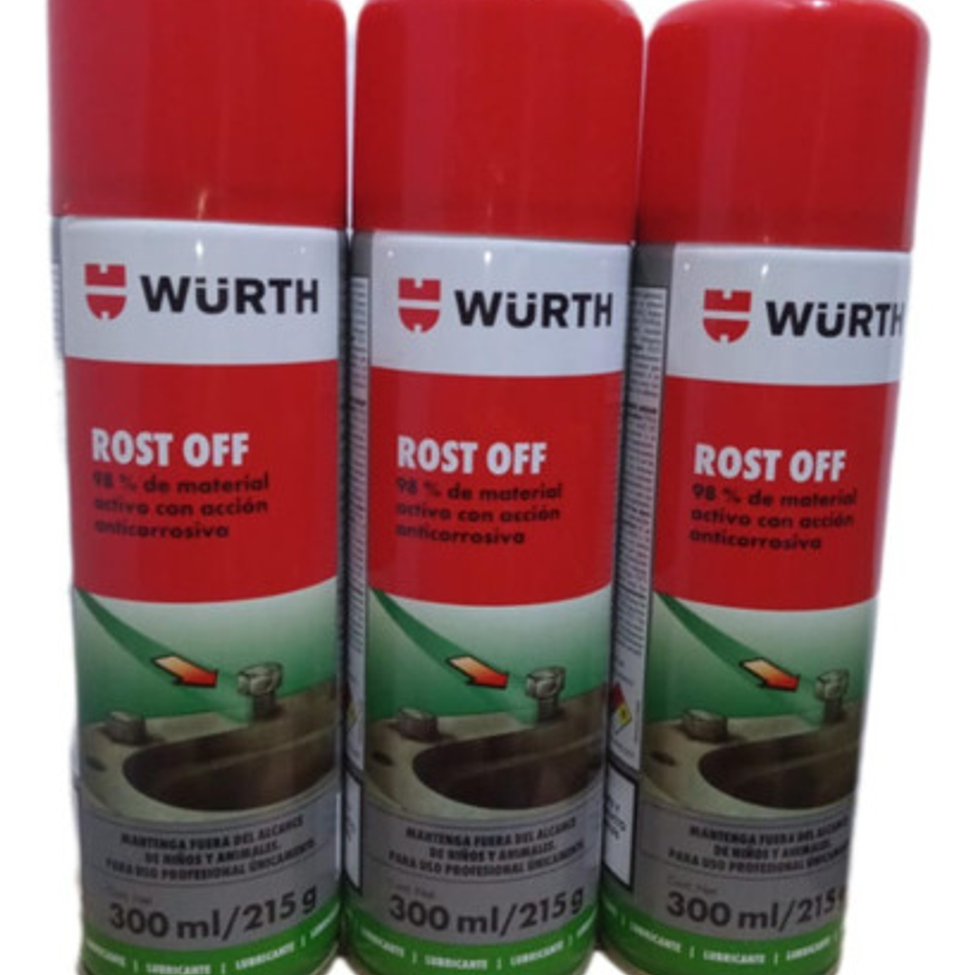 Desoxidante Lubricante Rost Off 300ml Wurth Tipo WD40 (3 Unidades) 1