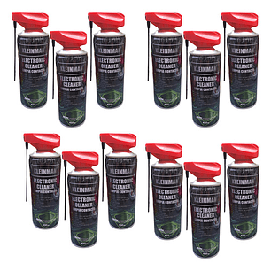 Limpia Contacto Kleinman 450 ml (Pack 12 Unidades) | Limpieza Segura de Contactos Eléctricos