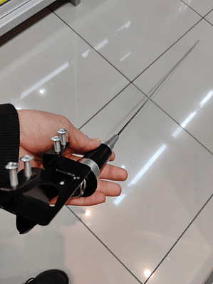 Antena Flexible Látigo 140cm Cromada Decorativa - Con Base Universal