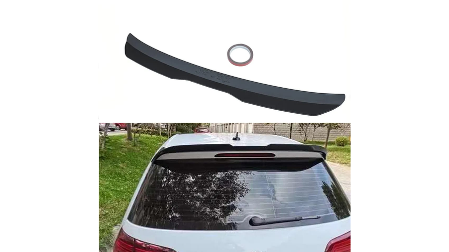 Aleron trasero Tunning negro mate estilo BMW Letras Sport 1