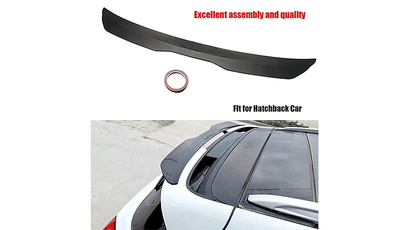 Aleron trasero Tunning negro mate estilo BMW Letras Sport 4