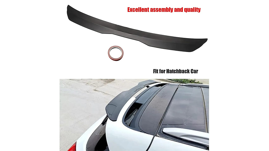 Aleron trasero Tunning negro mate estilo BMW Letras Sport 4