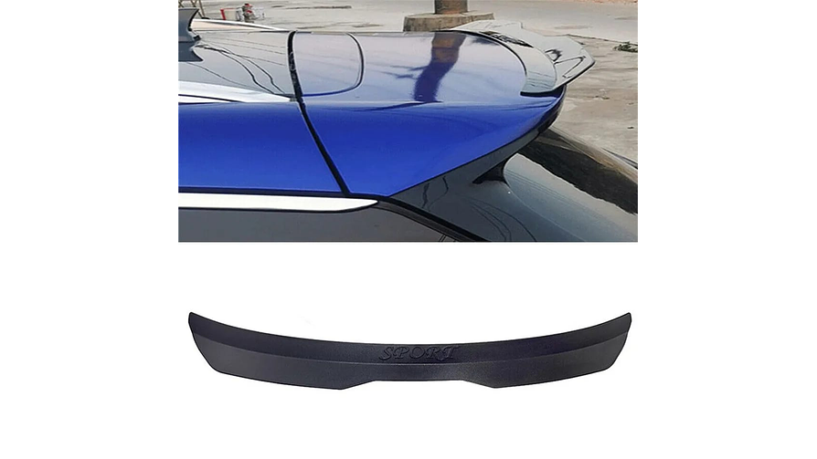 Aleron trasero Tunning negro mate estilo BMW Letras Sport 7