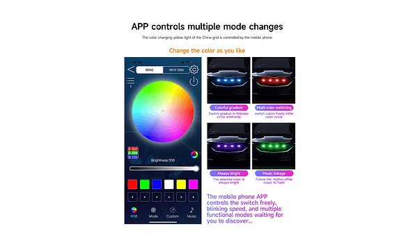 KIT LUCES LED RAPTOR RGB CON APLICACIÓN BLUETOOTH 4