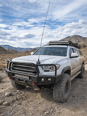 Antena Flexible Látigo 140cm Cromada Decorativa - Con Base Universal