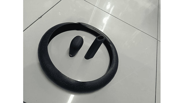 Set 3 Piezas de Silicona - Cubre Volante, Pomo y Freno de Mano (Negro Universal) 4