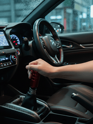 Pomo Palanca de Cambios Mugen Universal - Aluminio Extendido 13cm (Rojo)