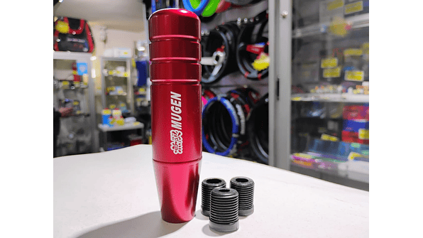 Pomo Palanca de Cambios Mugen Universal - Aluminio Extendido 13cm (Rojo) 5