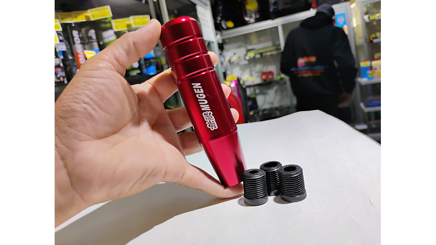 Pomo Palanca de Cambios Mugen Universal - Aluminio Extendido 13cm (Rojo) 6