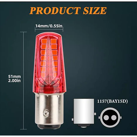 Ampolletas LED doble contacto 1157 intermitente estrobo  2