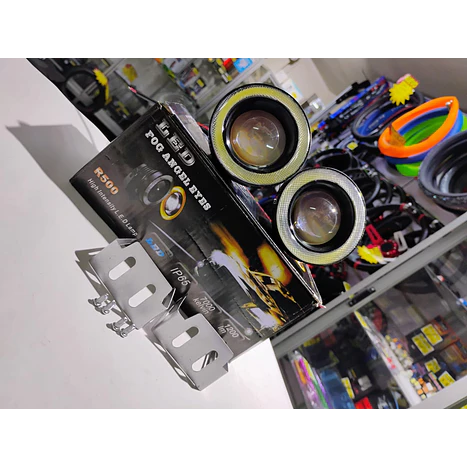 X2 Neblineros Led ojo de Ángel para autos, lámparas antiniebla 76mm 2