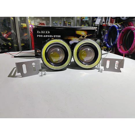 X2 Neblineros Led ojo de Ángel para autos, lámparas antiniebla 76mm 11