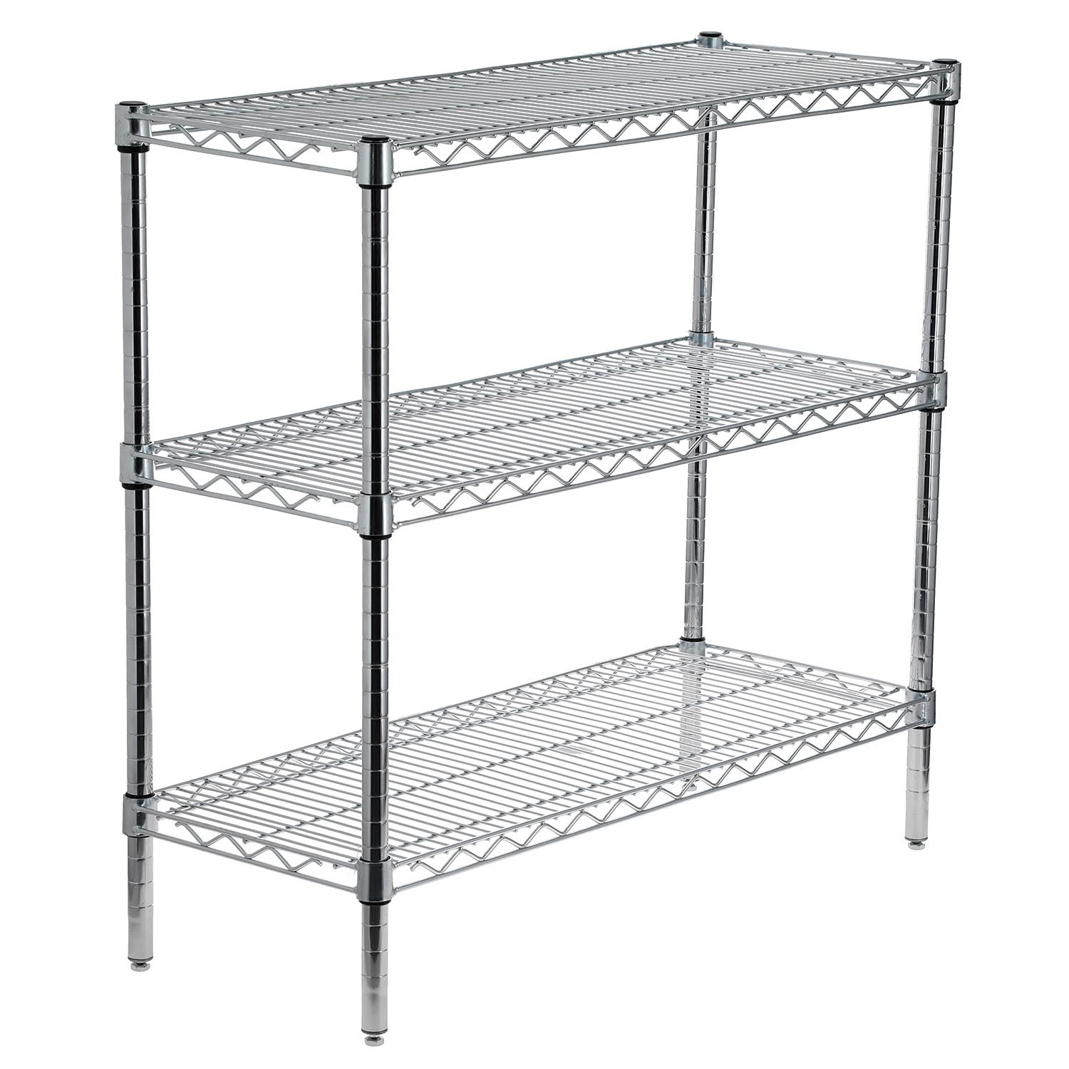 Estante Acero Cromado 36X91X84 Cm 3 Repisas